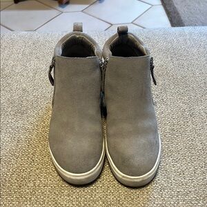 Steve Madden Women's Wedgie Sneaker in Grey Suede Size 7